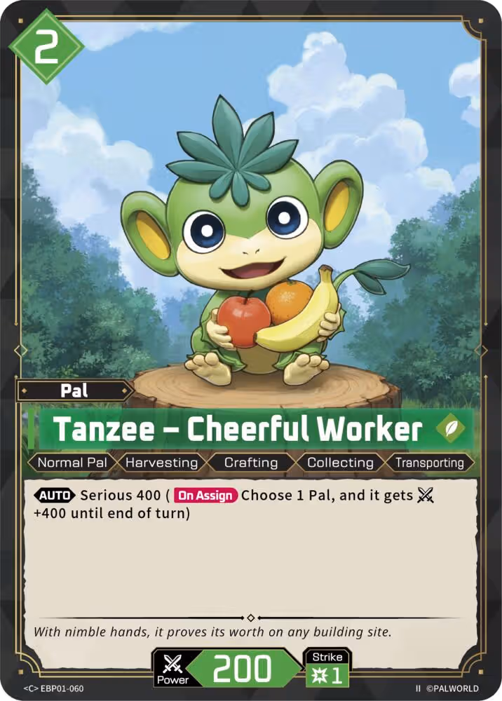 Tanzee - Cheerful Worker C EBP01-060 2nd Edition Palworld card