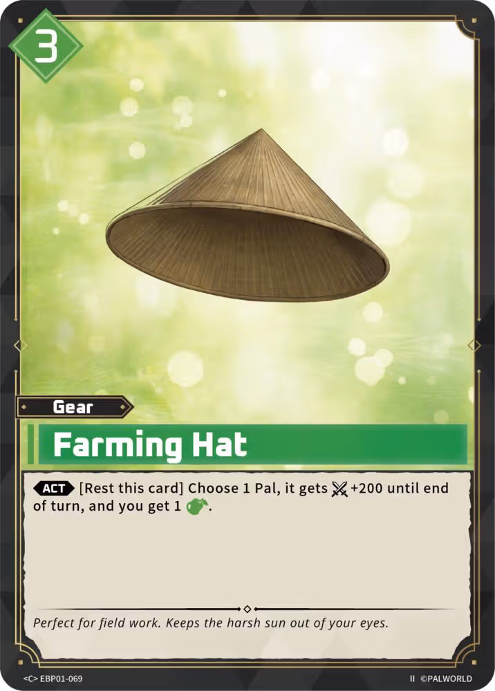 Farming Hat C EBP01-069 2nd Edition Palworld card