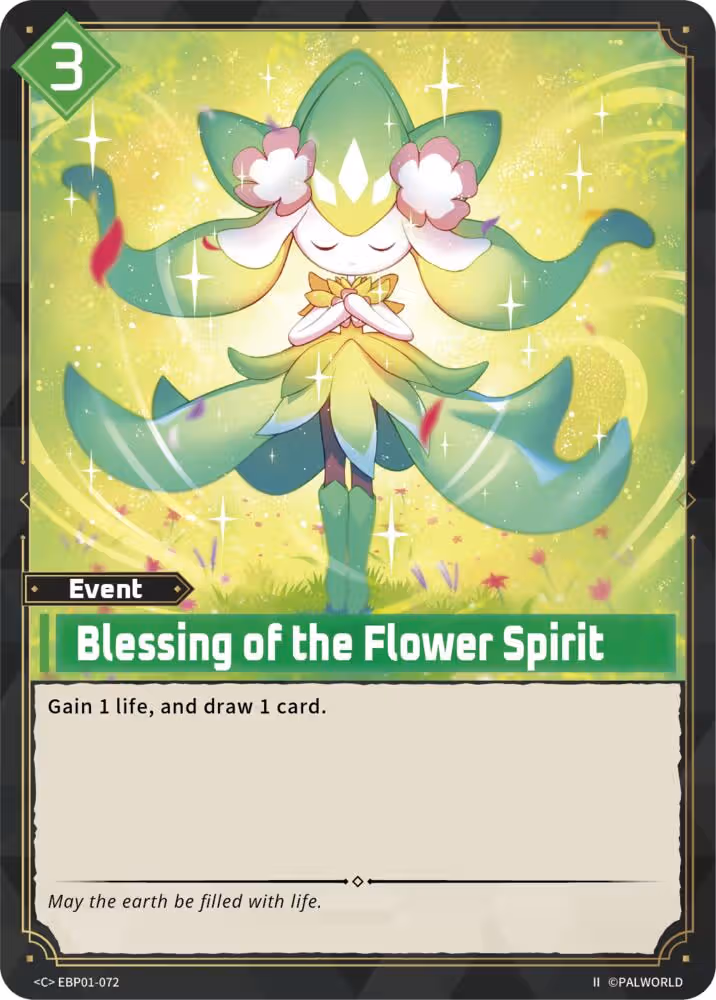 Blessing of the Flower Spirit C EBP01-072 2nd Edition Palworld card
