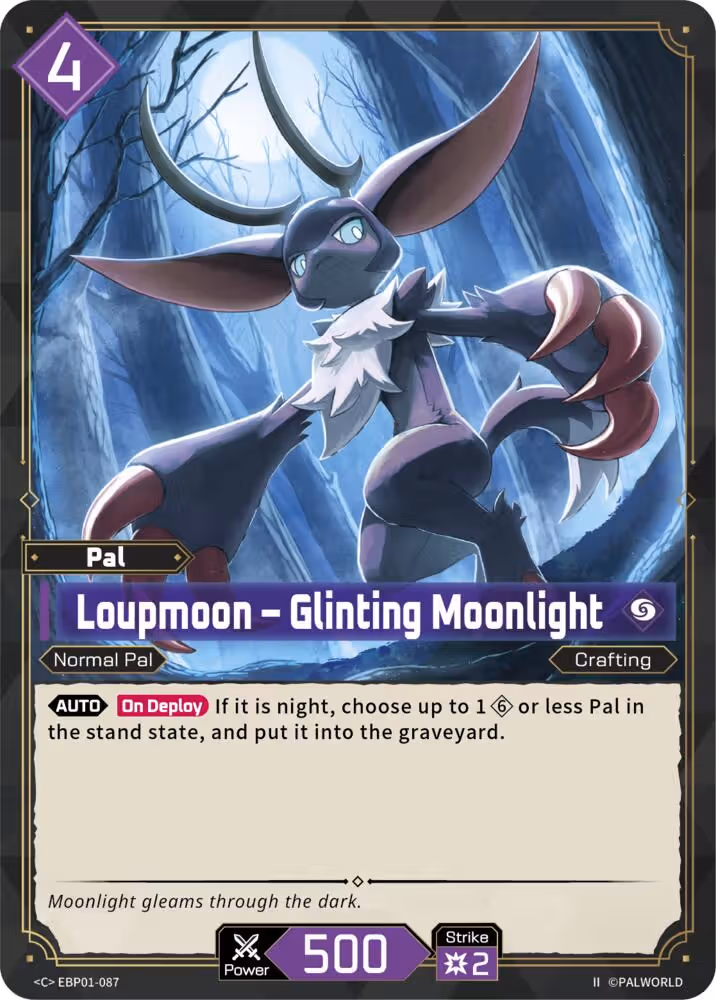 Loupmoon - Glinting Moonlight C EBP01-087 2nd Edition Palworld card