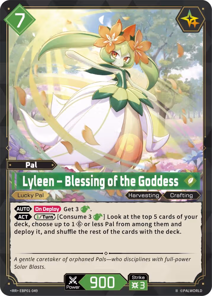 Lyleen - Blessing of the Goddess RR EBP01-049 2nd Edition Palworld card