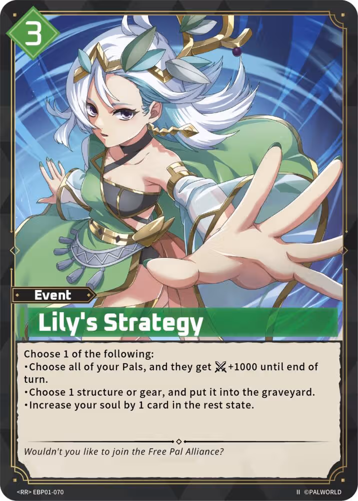 Lily's Strategy RR EBP01-070 2nd Edition Palworld card