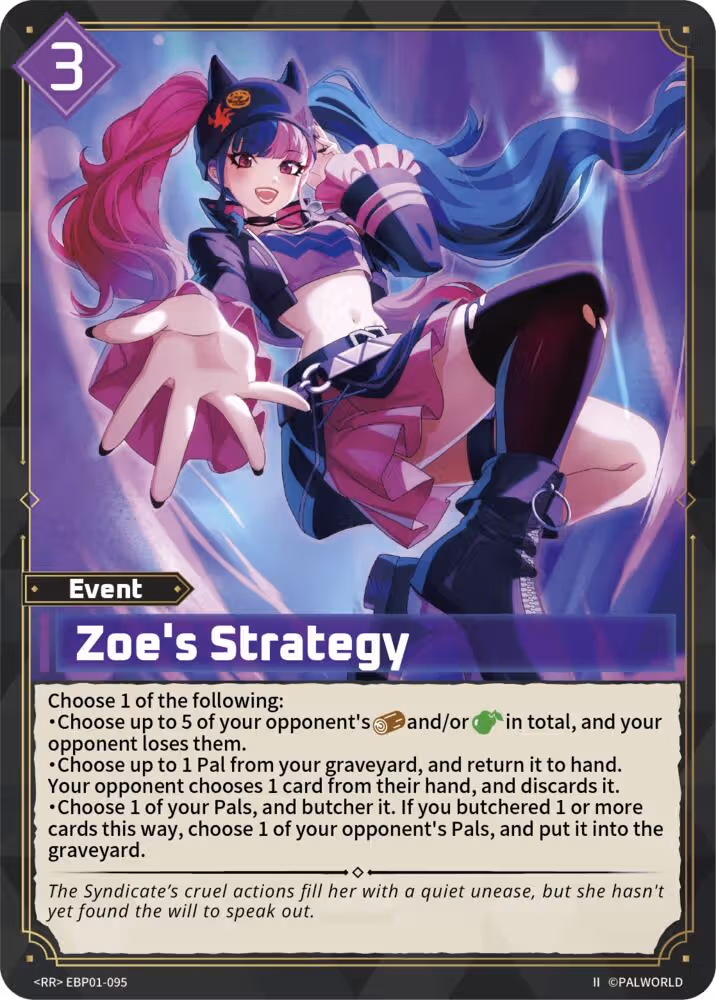 Zoe's Strategy RR EBP01-095 2nd Edition Palworld card