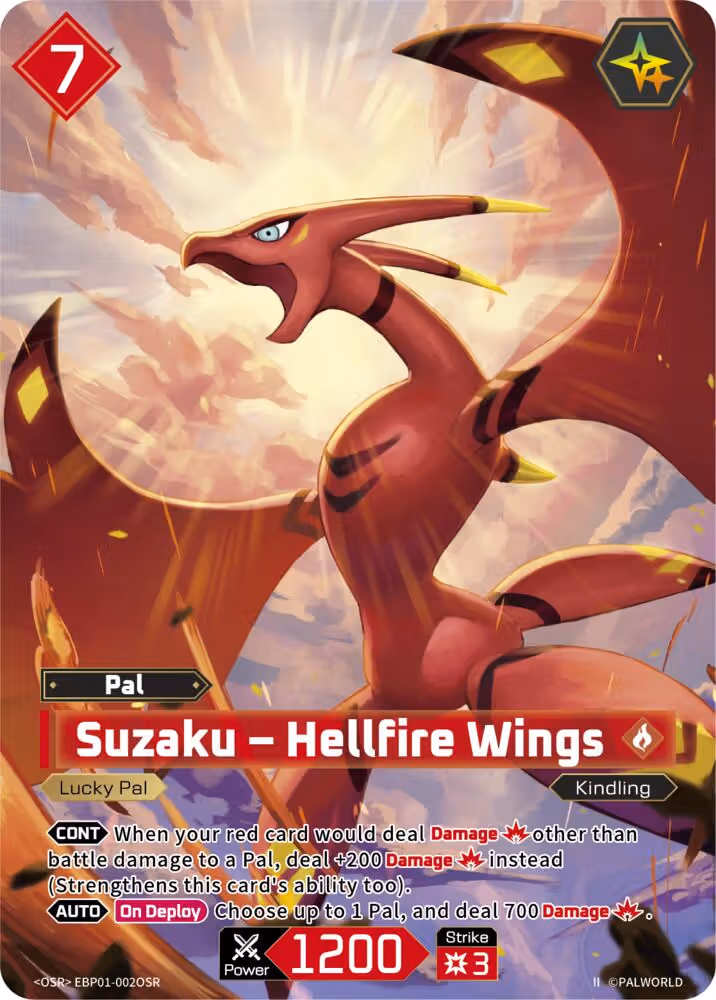 Suzaku - Hellfire Wings OSR EBP01-002OSR 2nd Edition Palworld card