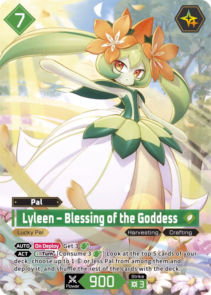 Lyleen - Blessing of the Goddess OSR EBP01-049OSR 2nd Edition Palworld card
