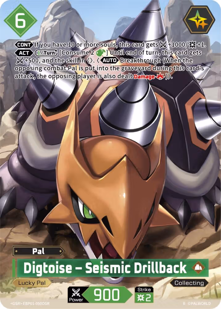 Digtoise - Seismic Drillback OSR EBP01-050OSR 2nd Edition Palworld card