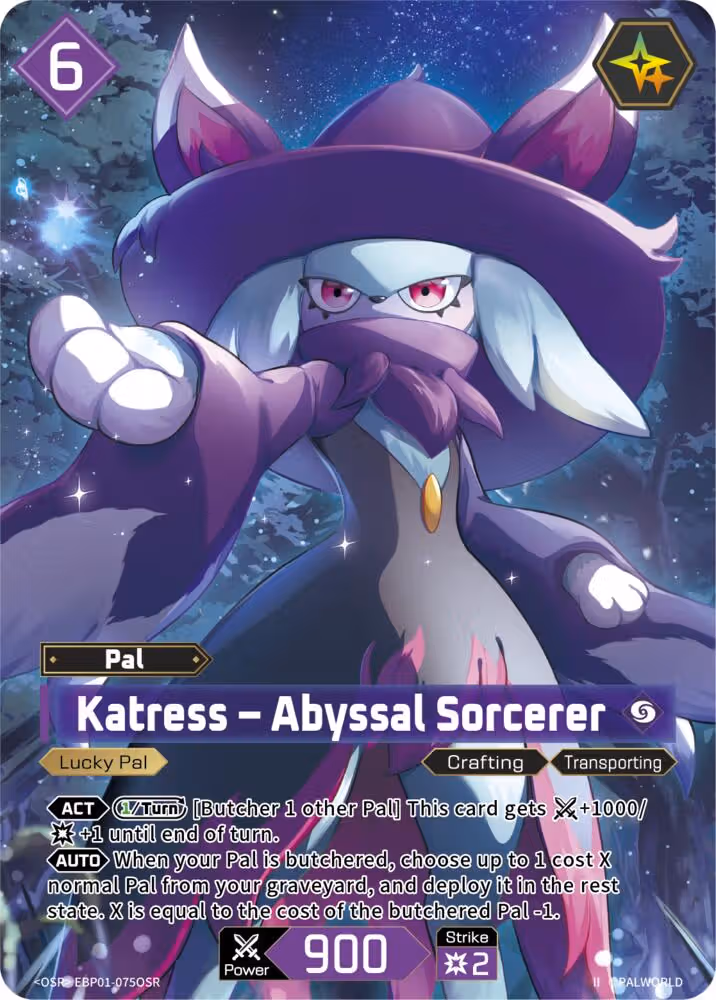 Katress - Abyssal Sorcerer OSR EBP01-075OSR 2nd Edition Palworld card