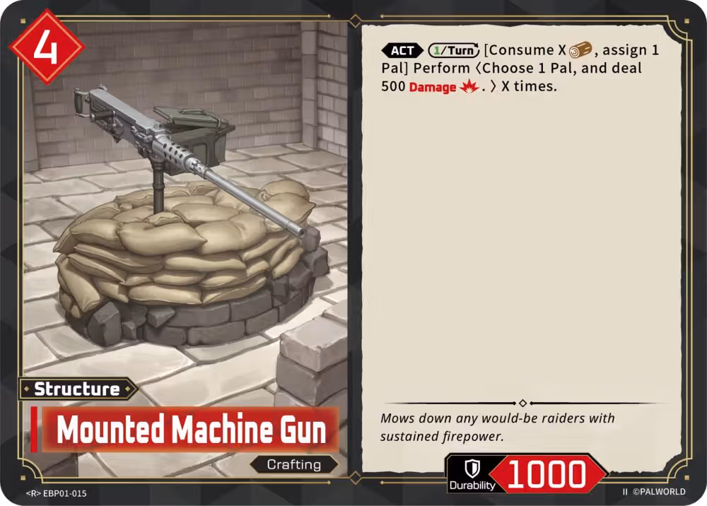 Mounted Machine Gun R EBP01-015 2nd Edition Palworld card