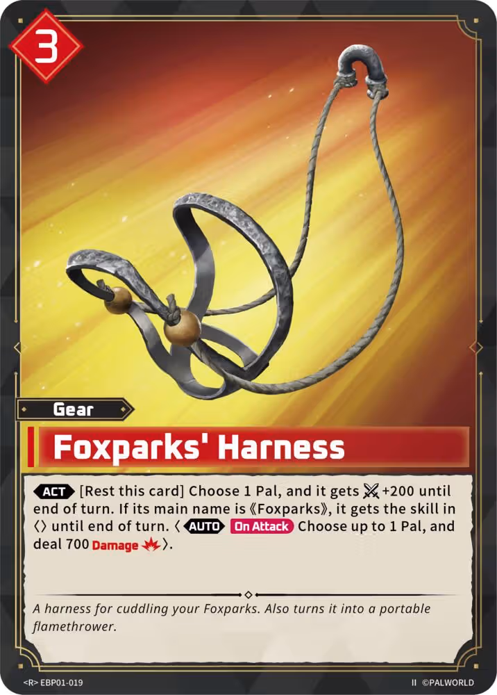 Foxparks' Harness R EBP01-019 2nd Edition Palworld card