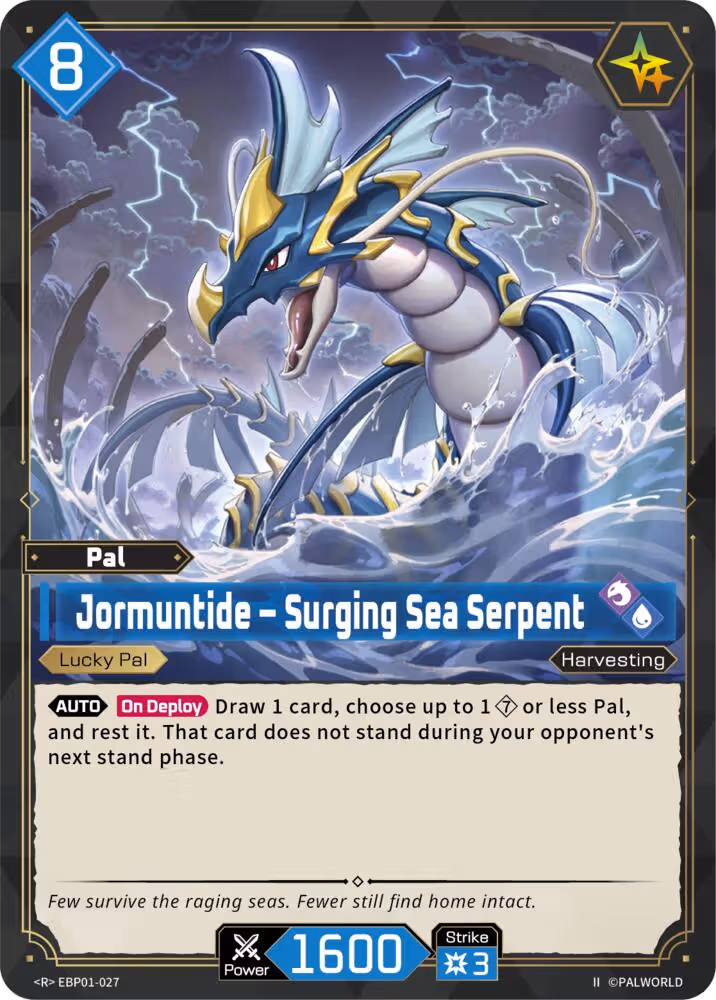 Jormuntide - Surging Sea Serpent R EBP01-027 2nd Edition Palworld card