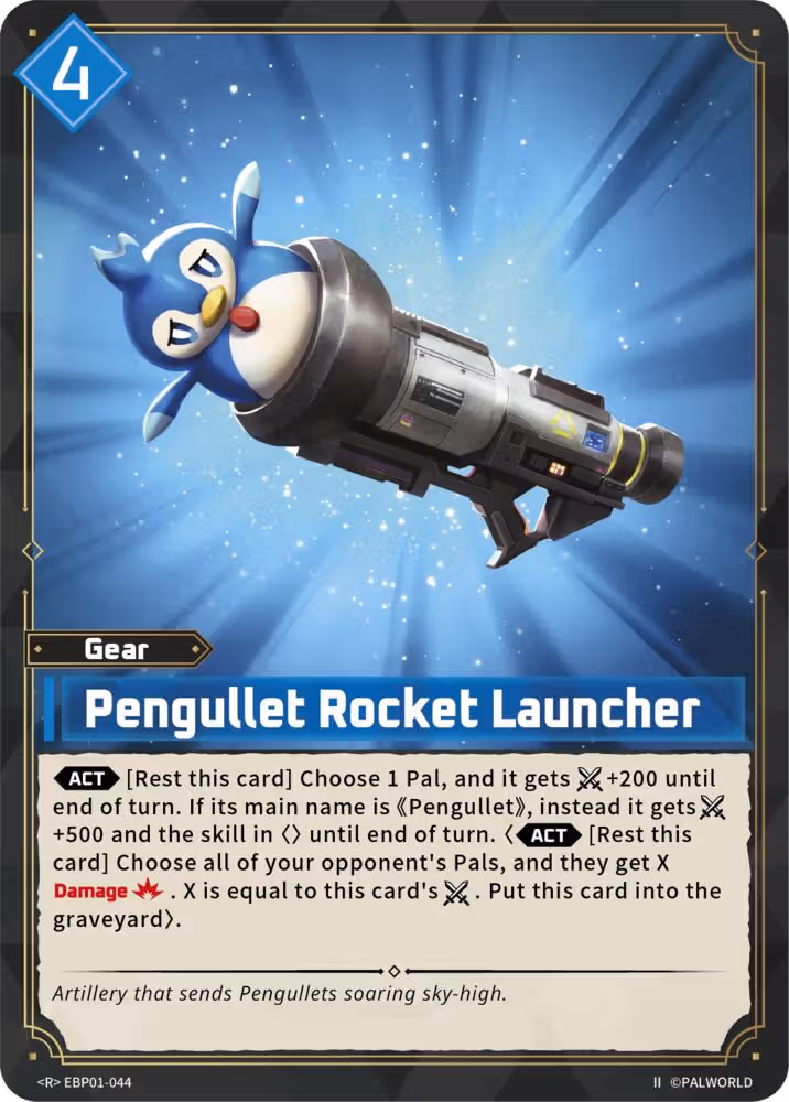 Pengullet Rocket Launcher R EBP01-044 2nd Edition Palworld card