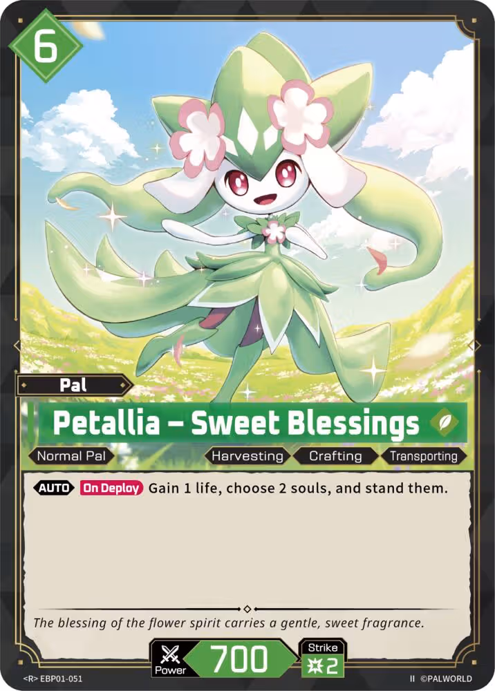 Petallia - Sweet Blessings R EBP01-051 2nd Edition Palworld card
