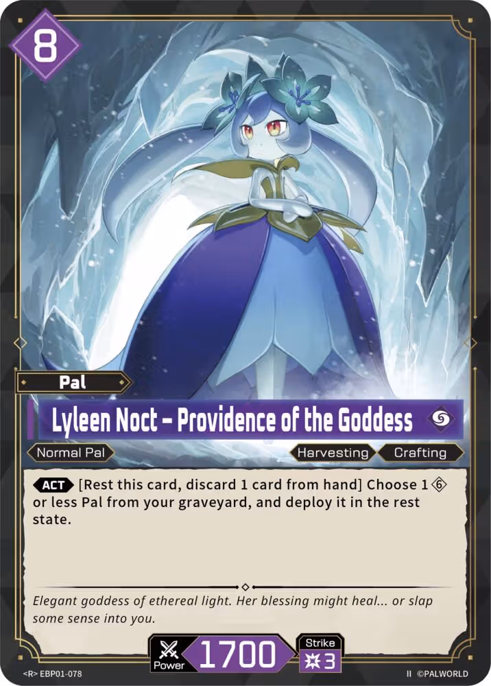 Lyleen Noct - Providence of the Goddess R EBP01-078 2nd Edition Palworld card