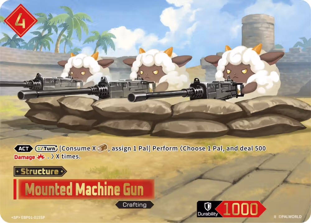 Mounted Machine Gun SP EBP01-015SP 2nd Edition Palworld card