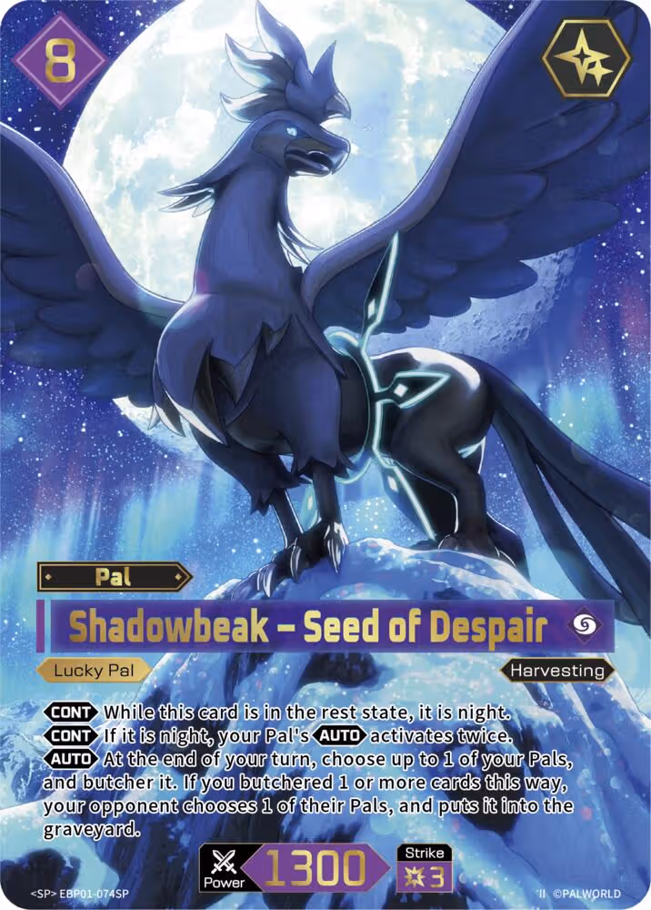 Shadowbeak - Seed of Despair SP EBP01-074SP 2nd Edition Palworld card