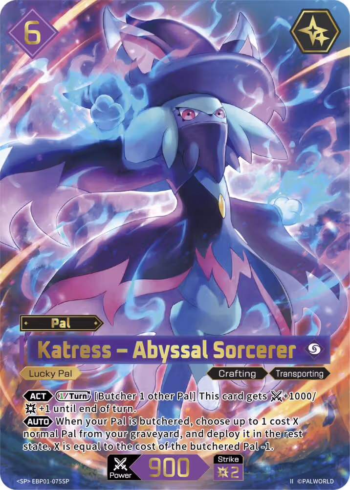 Katress - Abyssal Sorcerer SP EBP01-075SP 2nd Edition Palworld card