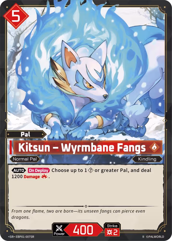 Kitsun - Wyrmbane Fangs SR EBP01-007SR 2nd Edition Palworld card