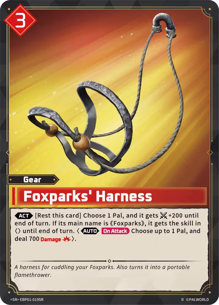 Foxparks' Harness SR EBP01-019SR 2nd Edition Palworld card
