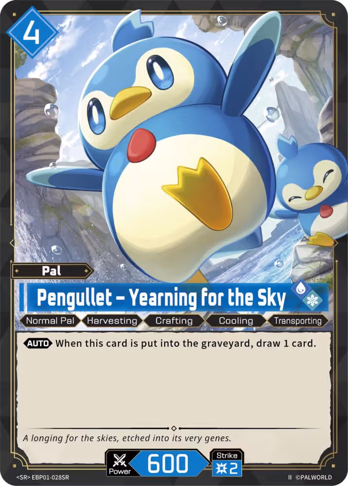 Pengullet - Yearning for the Sky SR EBP01-028SR 2nd Edition Palworld card