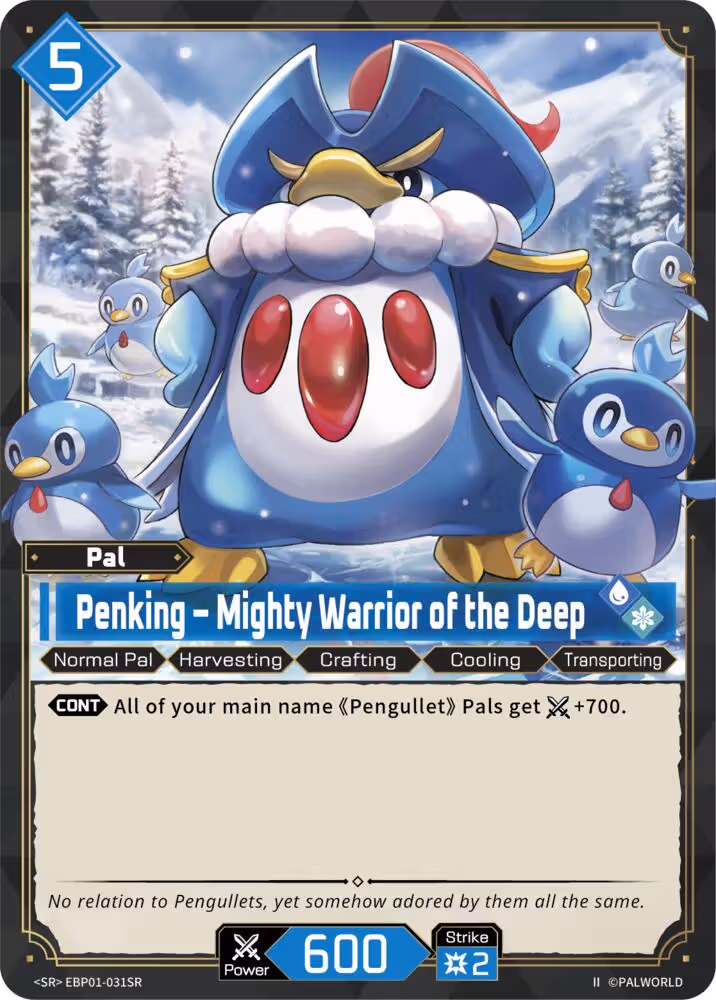 Penking - Mighty Warrior of the Deep SR EBP01-031SR 2nd Edition Palworld card