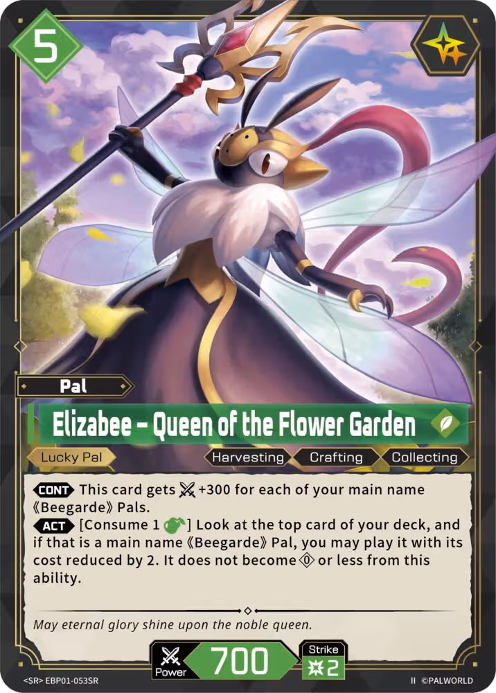 Elizabee - Queen of the Flower Garden SR EBP01-053SR 2nd Edition Palworld card