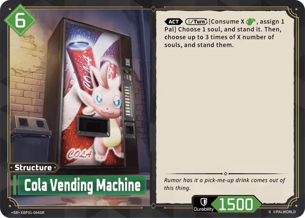 Cola Vending Machine SR EBP01-064SR 2nd Edition Palworld card
