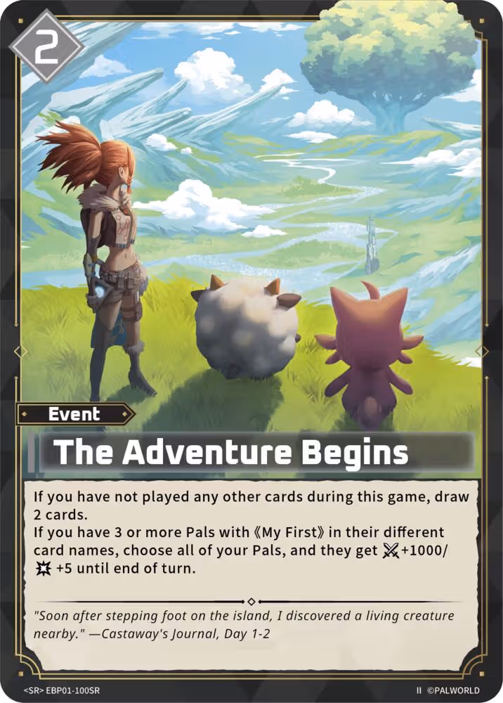 The Adventure Begins SR EBP01-100SR 2nd Edition Palworld card
