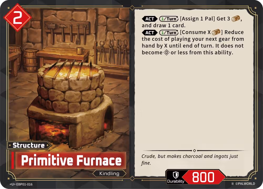 Primitive Furnace U EBP01-016 2nd Edition Palworld card