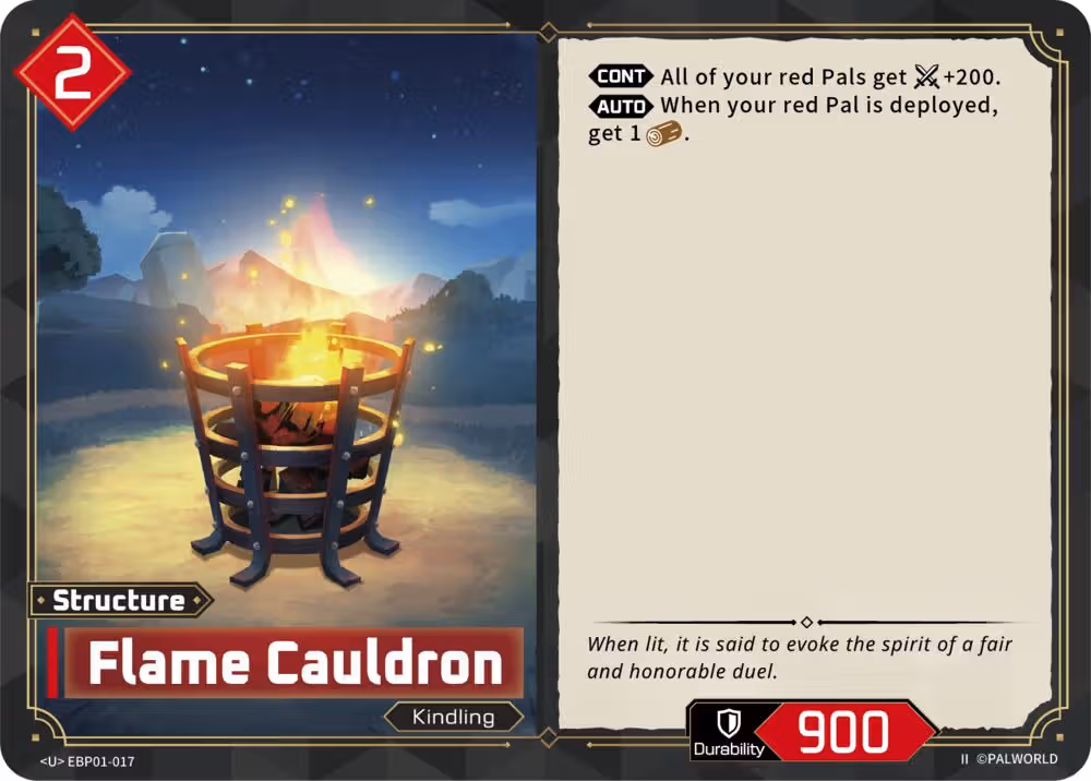 Flame Cauldron U EBP01-017 2nd Edition Palworld card