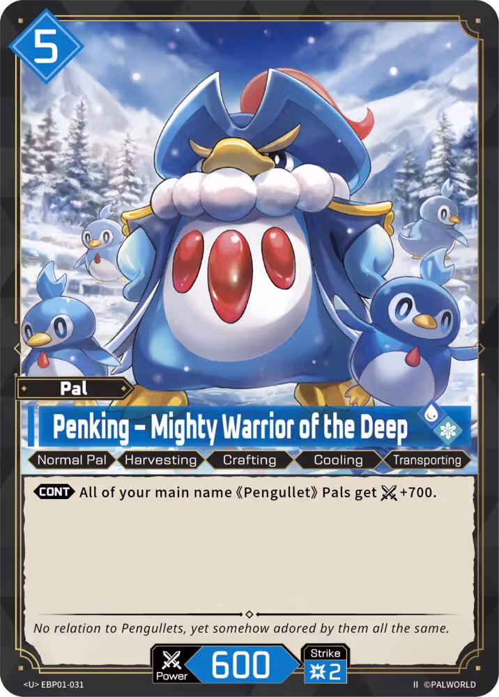 Penking - Mighty Warrior of the Deep U EBP01-031 2nd Edition Palworld card